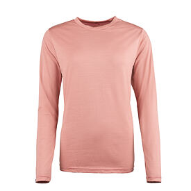 Dames Merino T-shirt met lange mouwen, roze