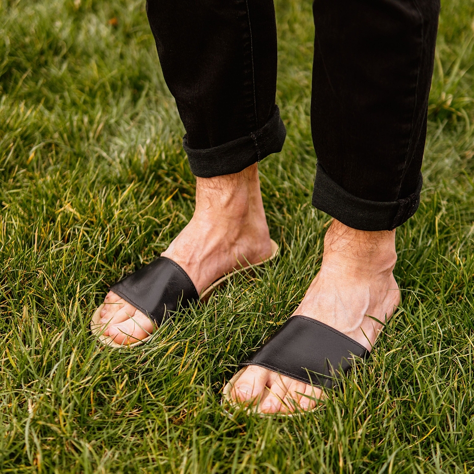 Heren kurken anatomische sandalen Trepky, zwart