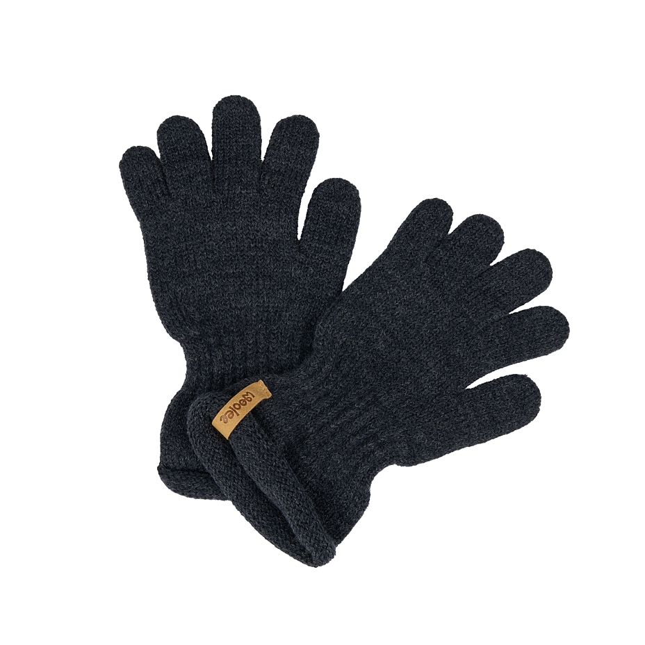 Kinderhandschoenen met merino schapenwol, donkergrijs