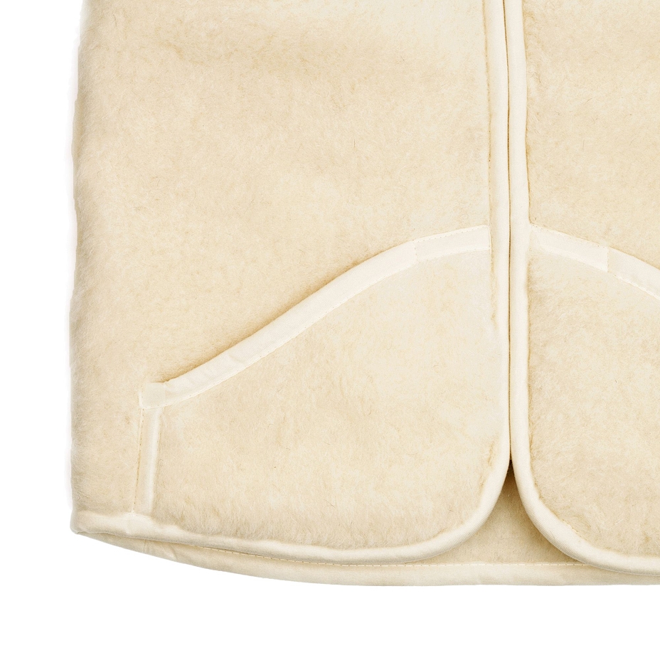 Gilet van Merinowol met capuchon natuurlijk