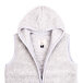 Gilet van Merinowol met capuchon lichtgrijs