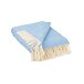 Wollen plaid Klavertje vier, blauwgroen